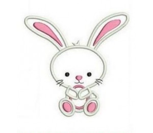 Stickserie Osterfreunde Hasi sitz Appli